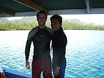 Brent, my dive buddy, and Agus, our dive guide. Bunaken, Sulawesi, Indonesia
