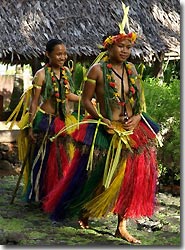 Dancers in traditional dress, Yap, Micronesia
